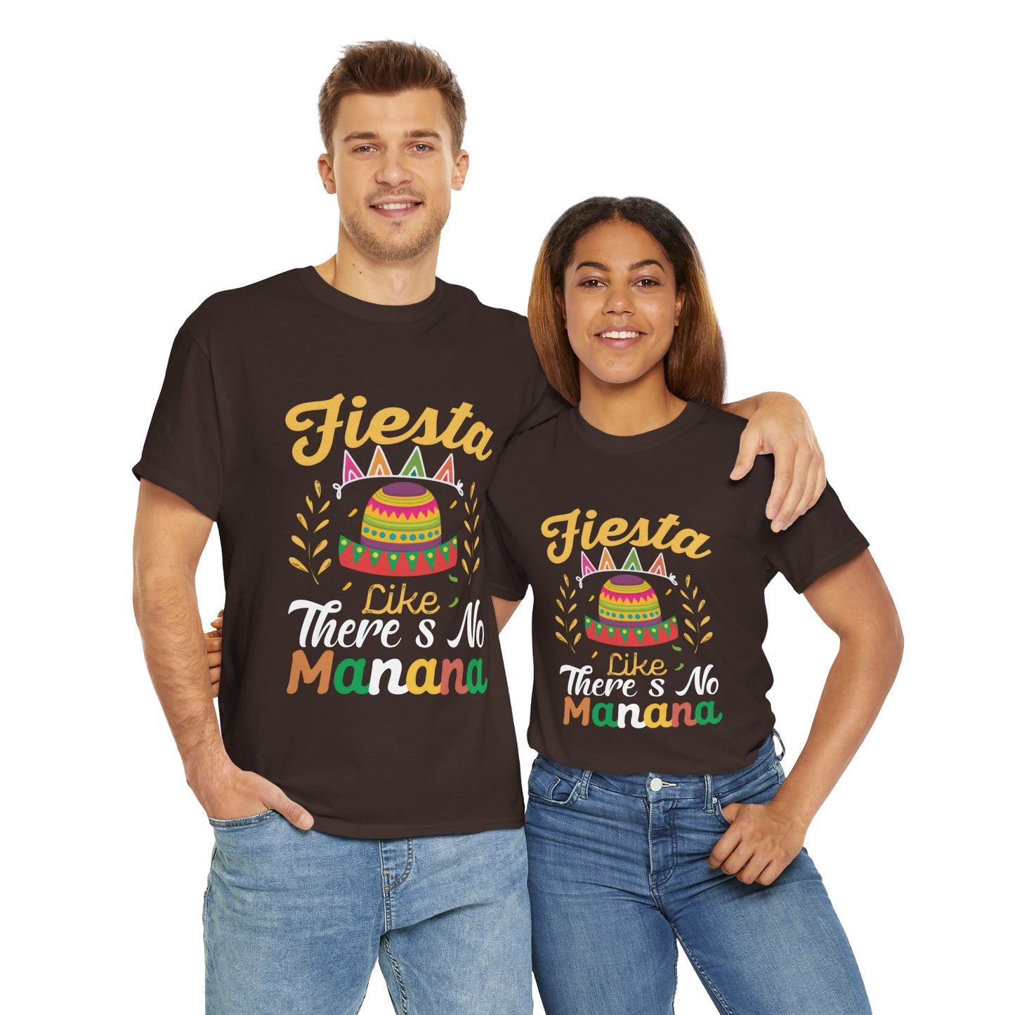 Fiesta Unisex Heavy Cotton Tee - Celebrate Like There's No Mañana