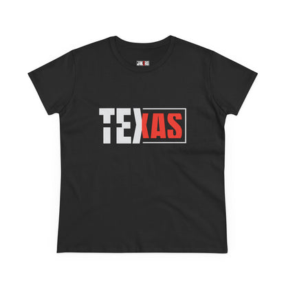 Texas Graphic Women's Midweight Cotton Tee - Stylish Casual Wear
