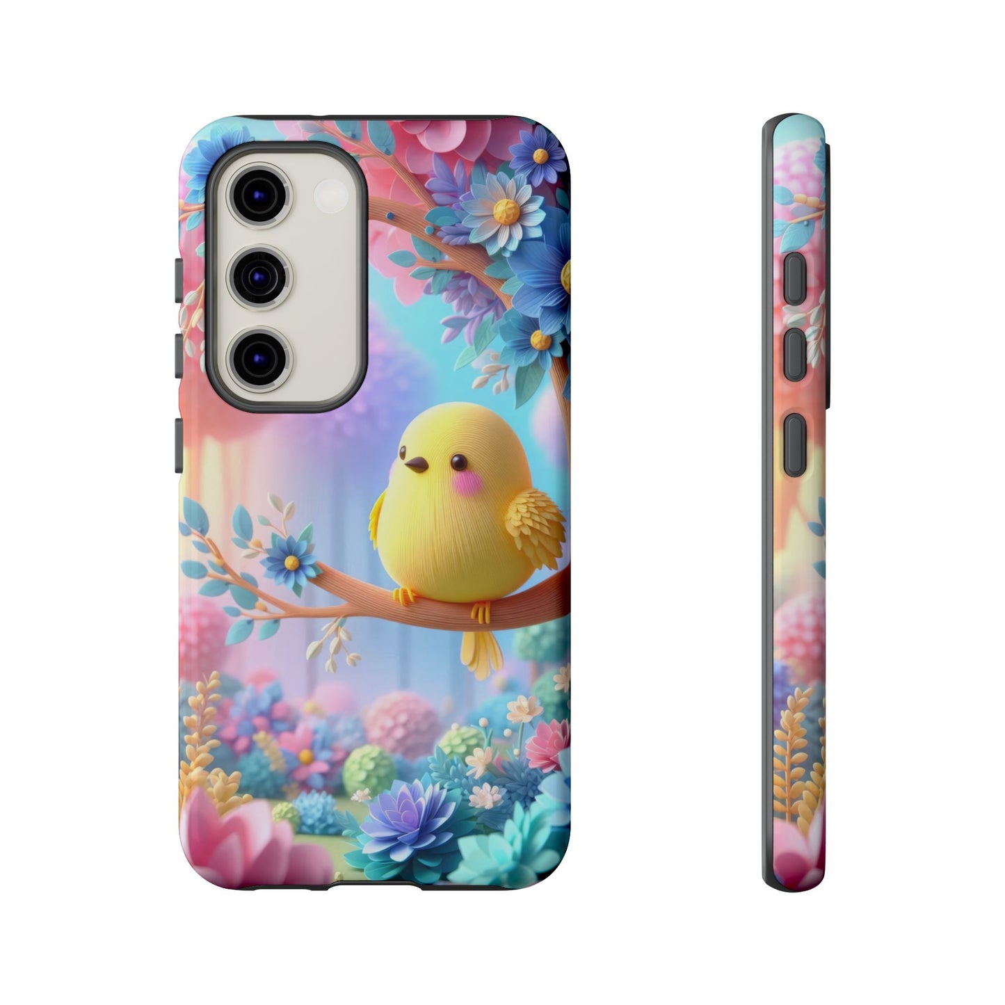 Colorful Bird Samsung Phone Case, Spring Vibe Mobile Shell