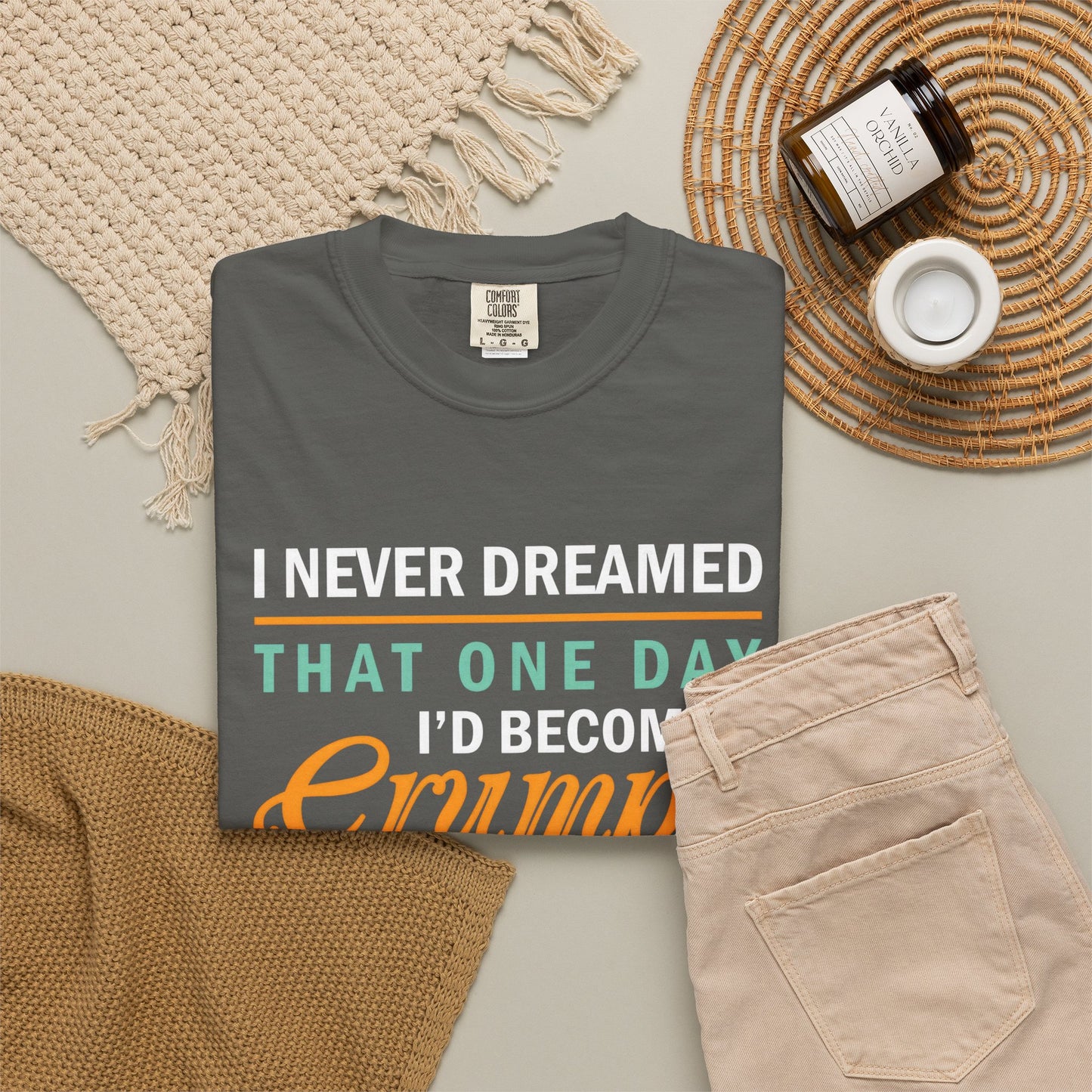 Funny Grumpy Old Man T-Shirt - Unisex Garment-Dyed Tee for Dads & Grandpas
