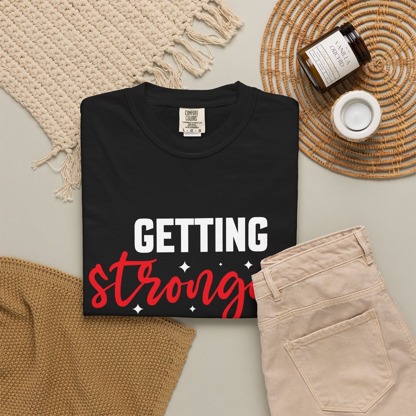 "Getting Stronger Each Day" - Unisex Motivational T-Shirt -