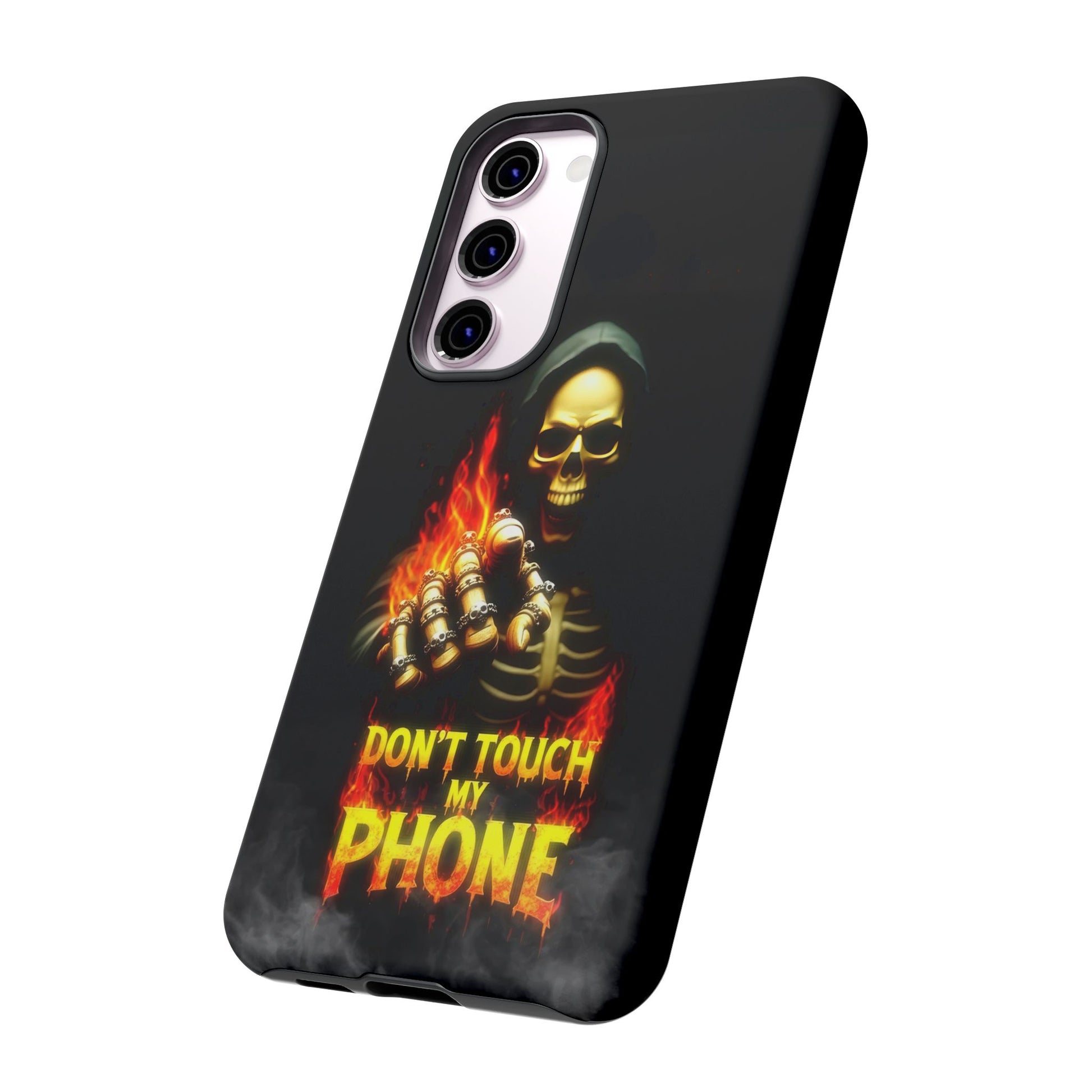 Skull Design Samsung Phone Case, Don't Touch My Phone Mobile Cover