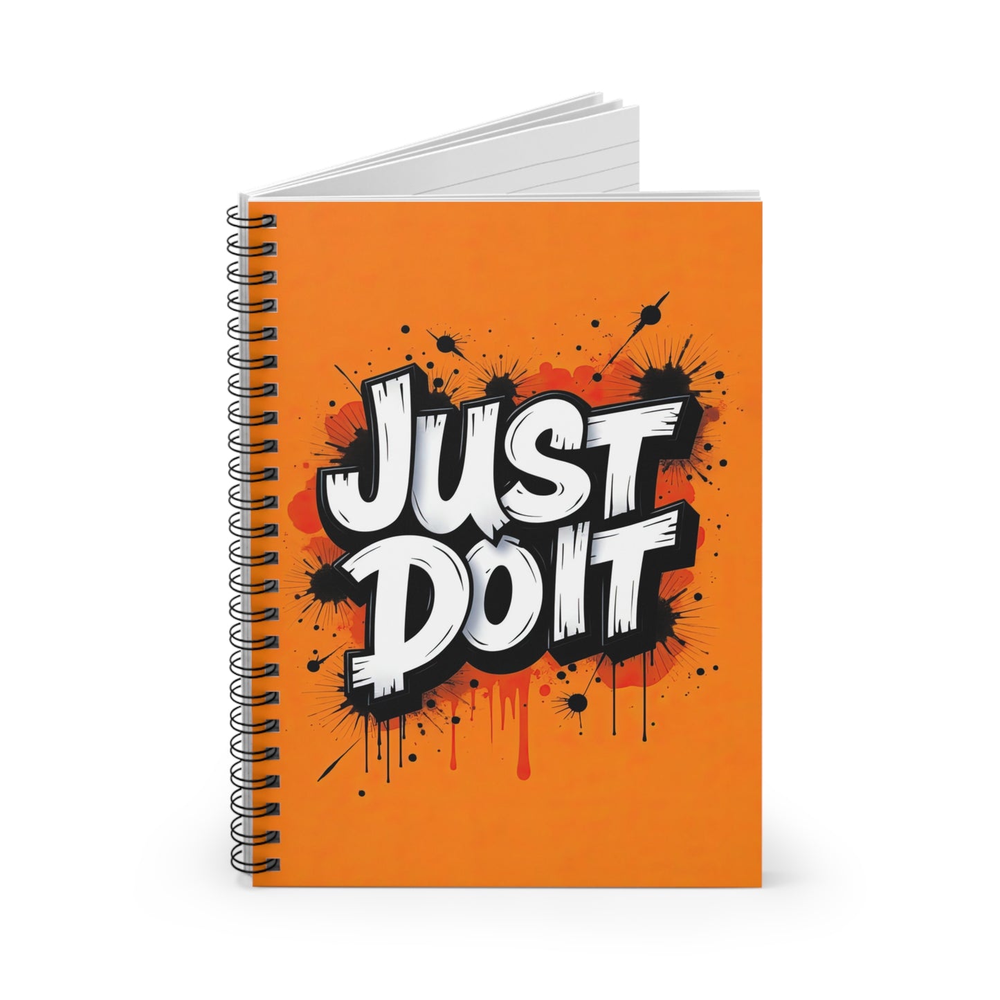 Bold Inspirational Spiral Notebook 6" x 8" – "Just Do It" Motivational Journal