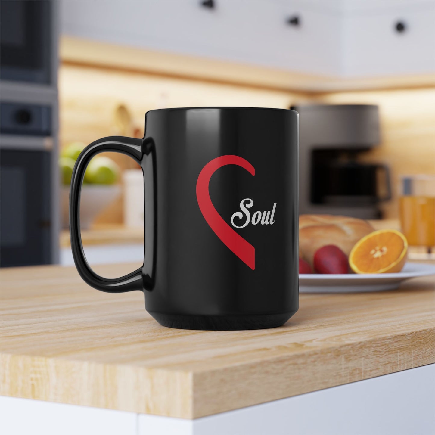 Soulmate Black Mug, Valentine's Day Cup, 11oz, 15oz