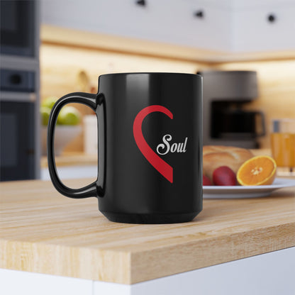 Soulmate Black Mug, Valentine's Day Cup, 11oz, 15oz