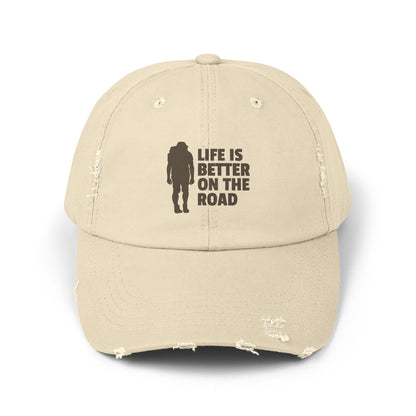 Life Is Better On The Road Unisex Distressed Cap