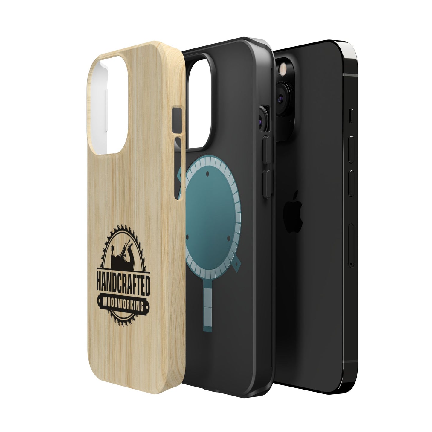 Handcrafted Woodworking Logo Magnetic Phone Cases