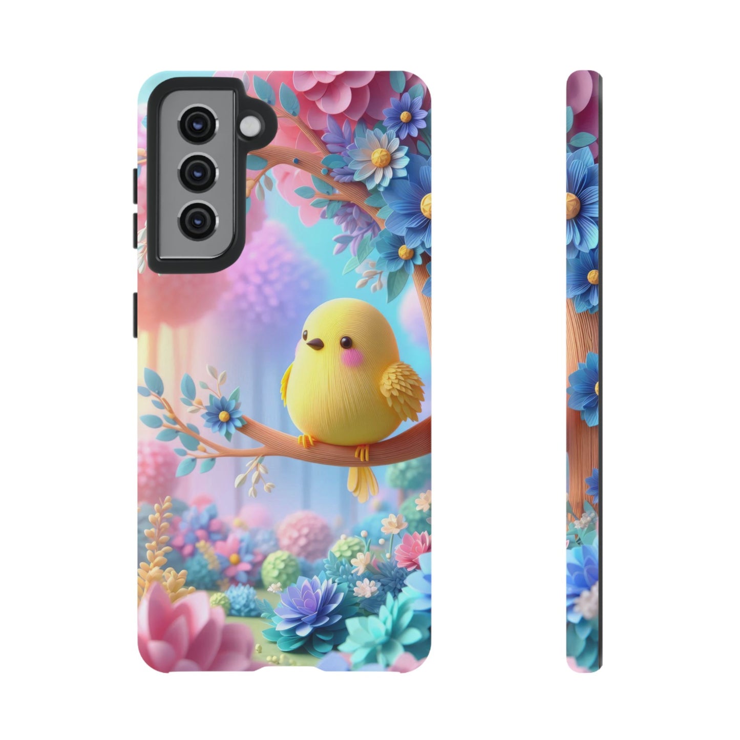 Colorful Bird Samsung Phone Case, Spring Vibe Mobile Shell