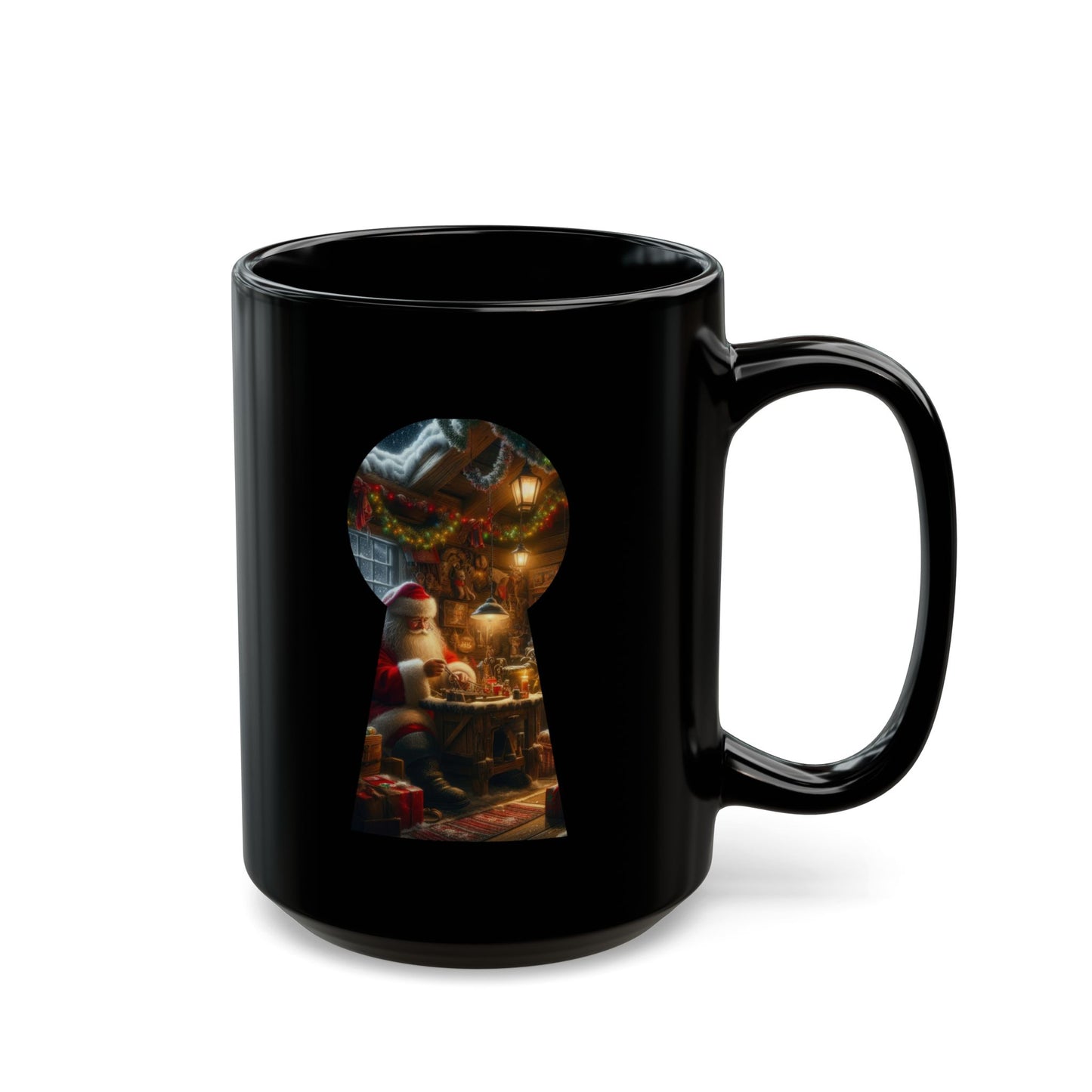 Christmas Secret Santa Black Mug - 11oz, 15oz