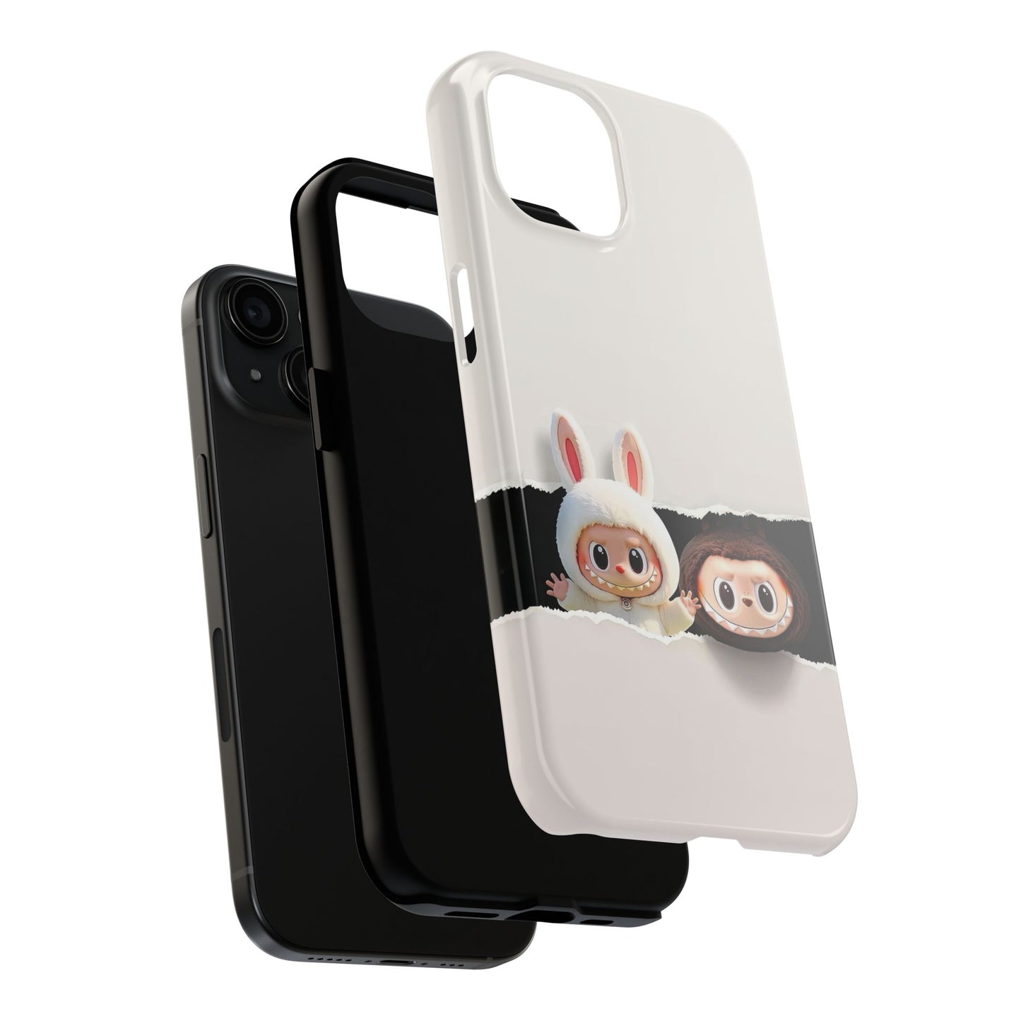 The Monsters Tough Case for iPhone Models and Variations – Dual Layer Protective Cover, Playful Design, Cute Mobile Accessory