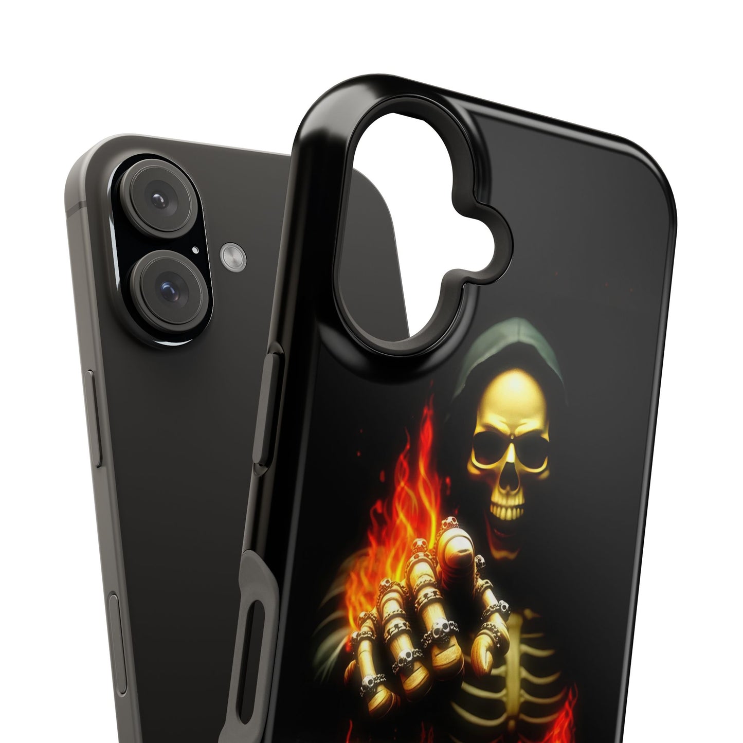 Skull Design Impact-Resistant iPhone Case, Don't Touch My Phone