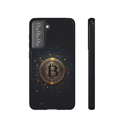 Bitcoin Samsung Tough Case for Smartphones, Crypto Lover Phone Accessory