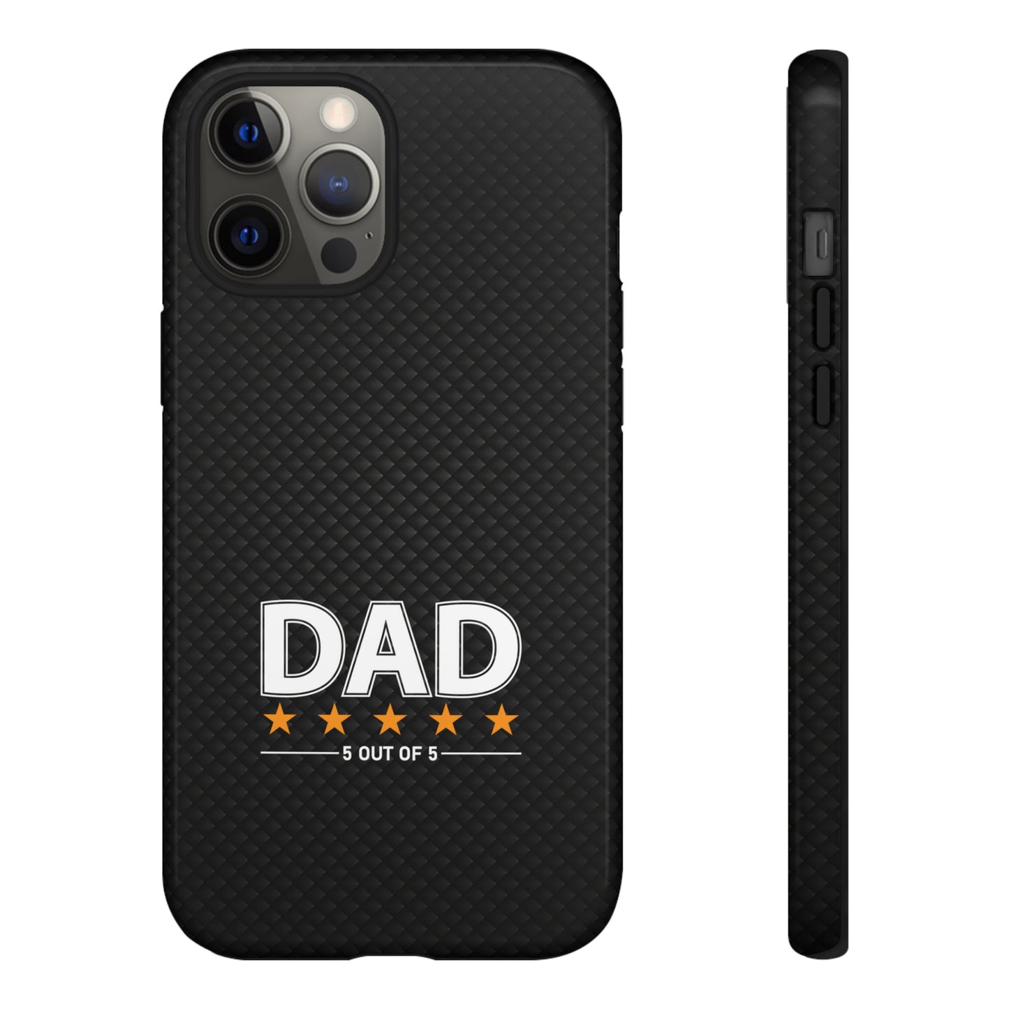 5-Star Dad iPhone Case - Tough Black Cover for Father's Day