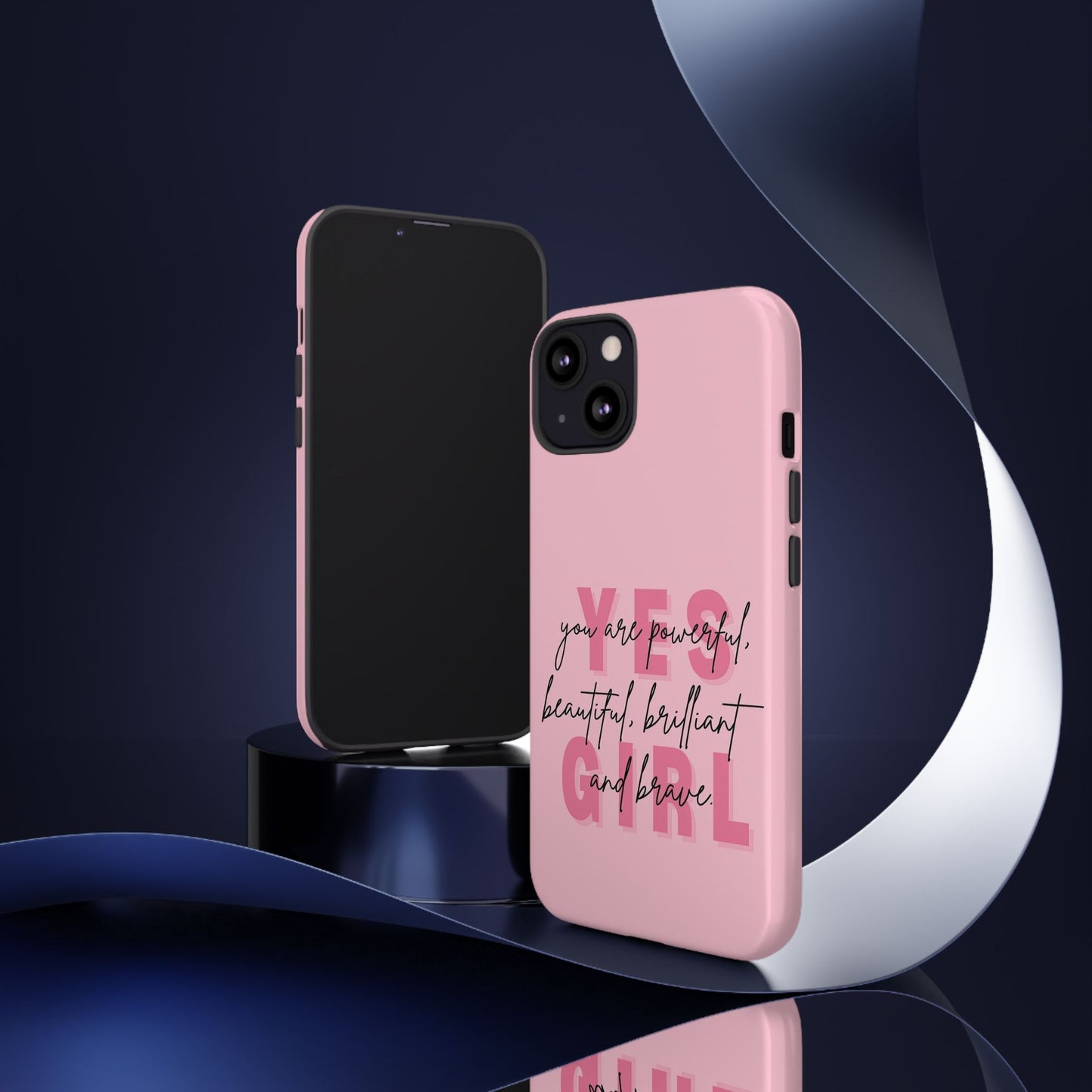 Empowering Case – Yes Girl Motivational Pink Protective Cover