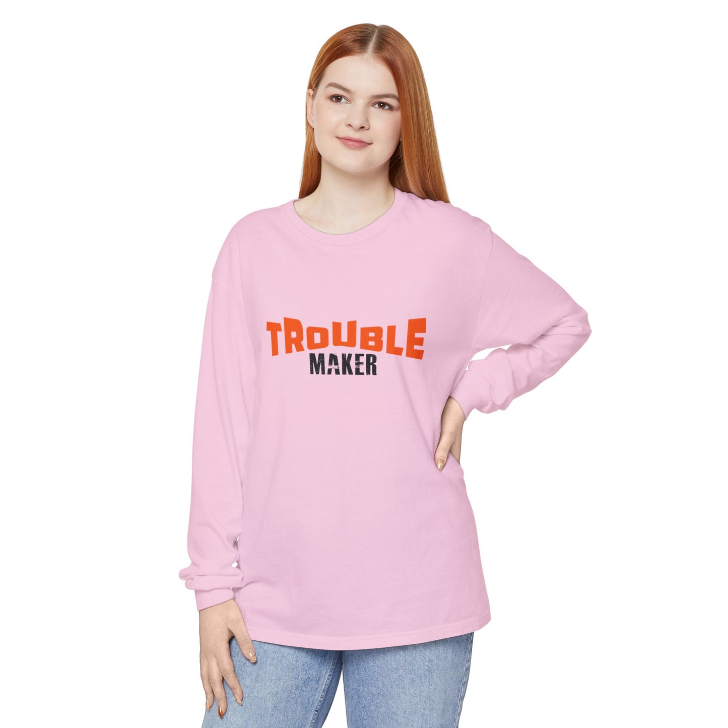 Trouble Maker Long Sleeve T-Shirt - Fun & Casual Unisex Wear