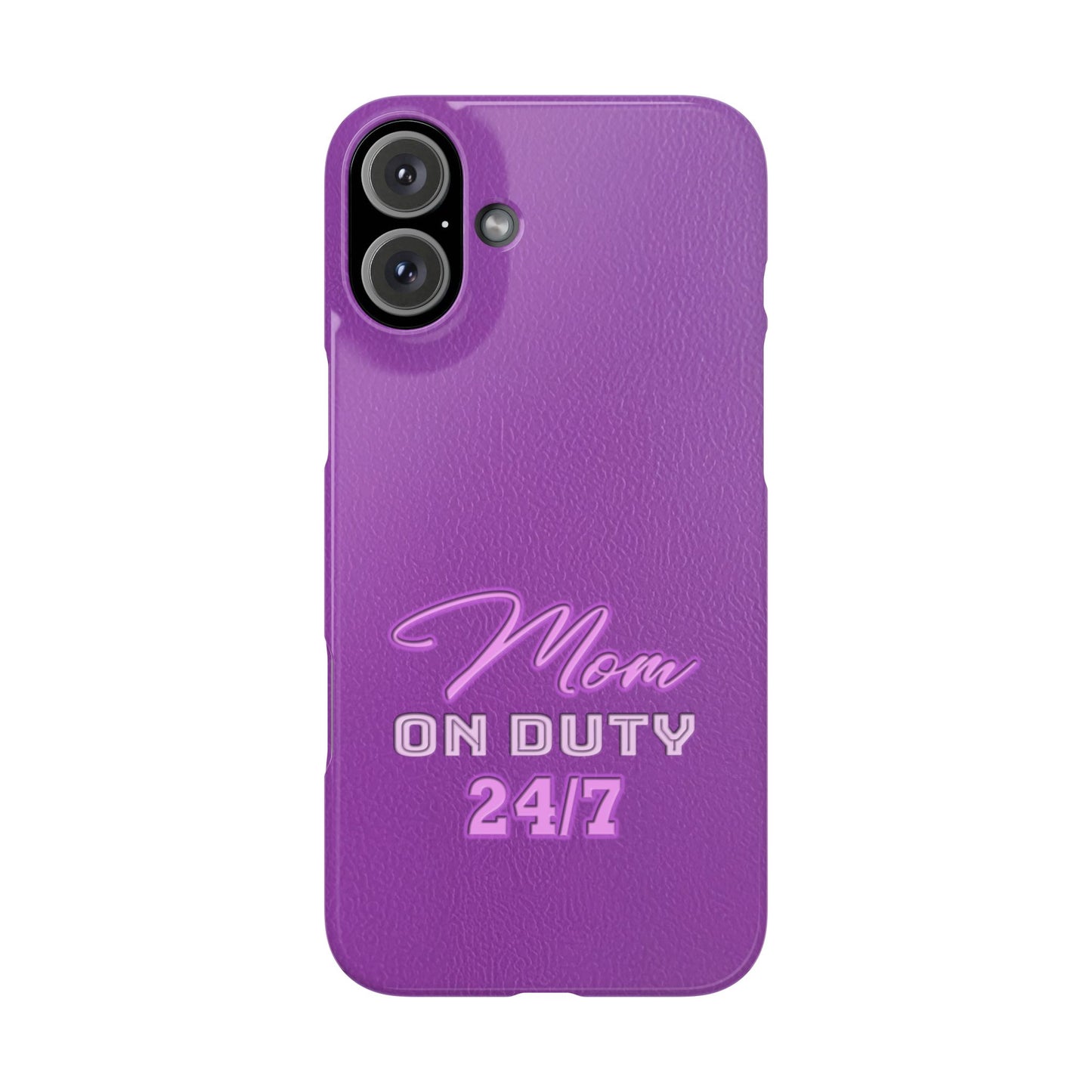 Mom On Duty Slim Case, Purple Case for Mothers