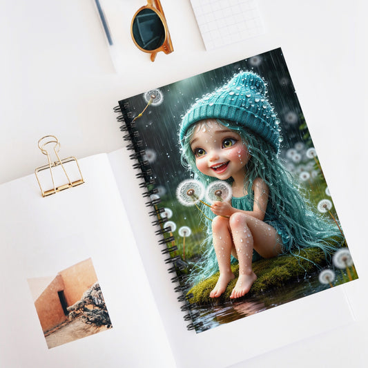 Fairy Wishes Notebook, Magical Dandelion Ruled Journal