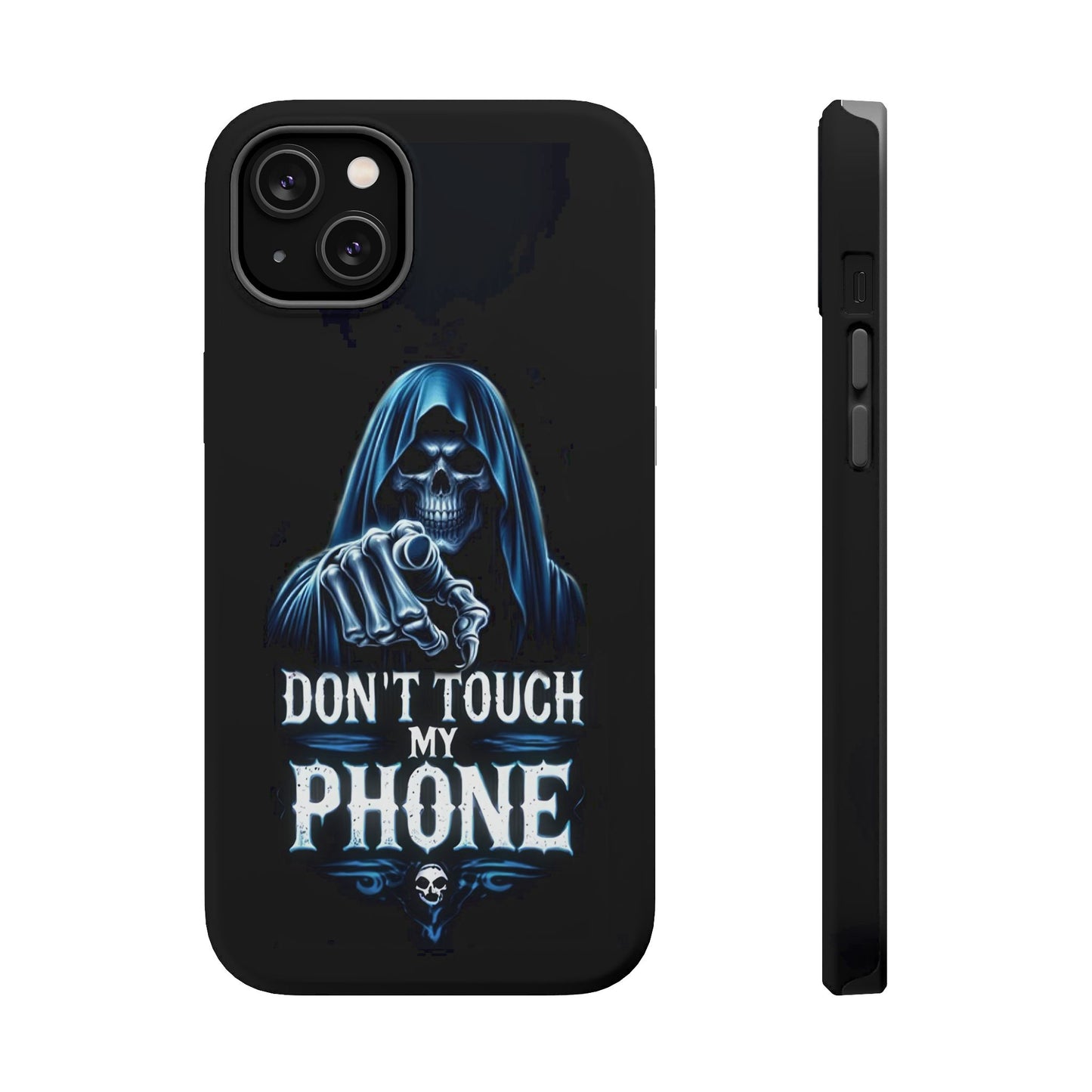 Gothic Magnetic iPhone Case: Don't Touch My Phone