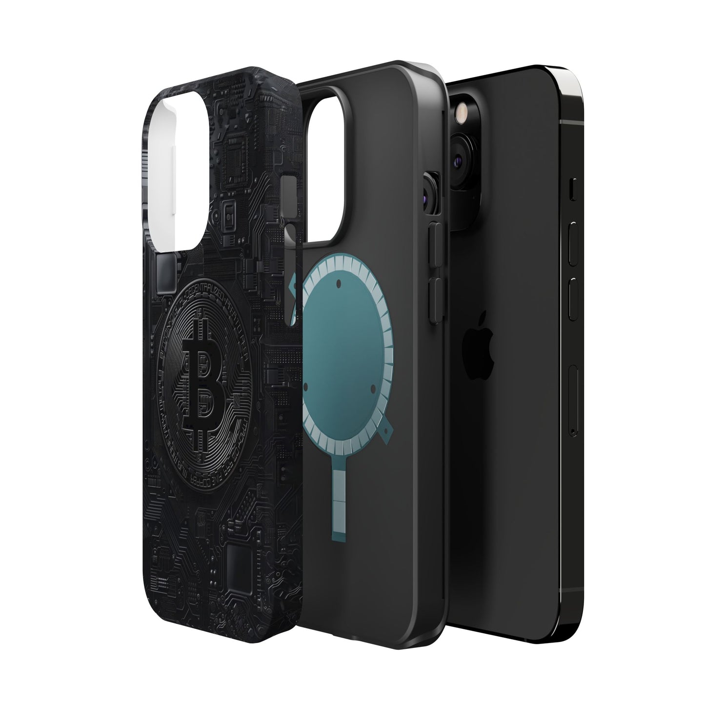 Black Bitcoin Magnetic iPhone Cases - Ideal for Tech Enthusiasts