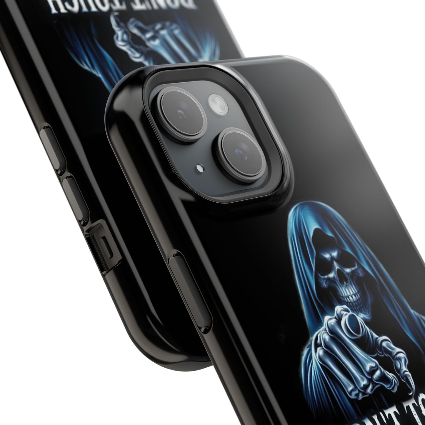 Gothic Magnetic iPhone Case: Don't Touch My Phone