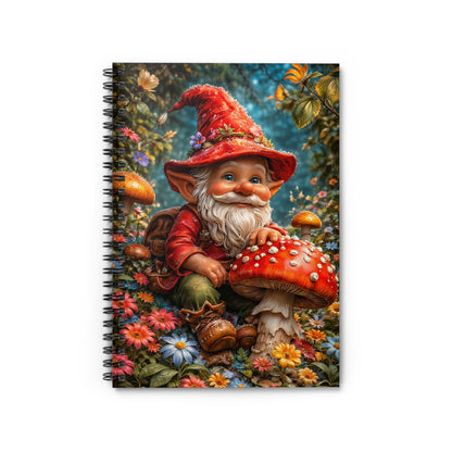 Mushroom Grove Gnome Journal, Enchanted Ruled Adventure Notebook