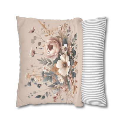 Dreamy Fall Blooms Spun Polyester Square Pillowcase