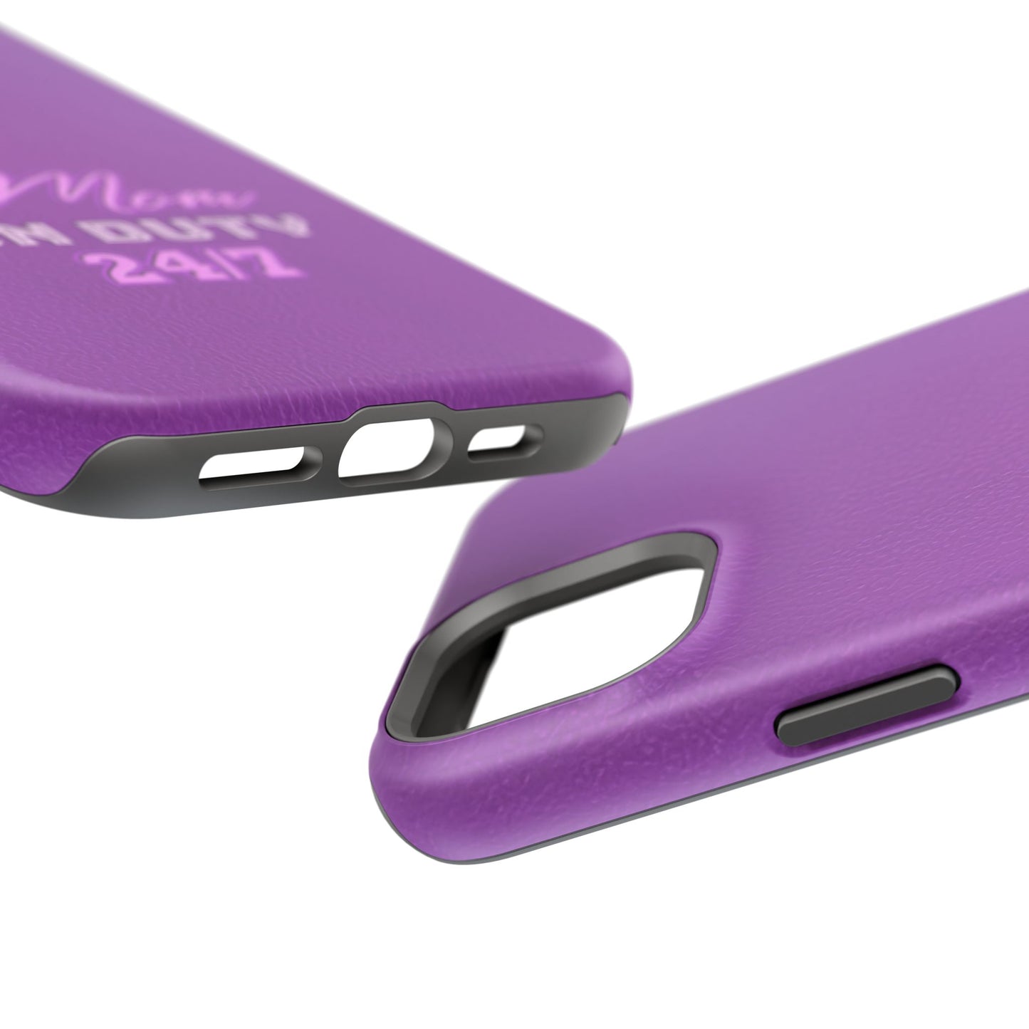 Mom On Duty Impact-Resistant Case, Purple Case for Mothers