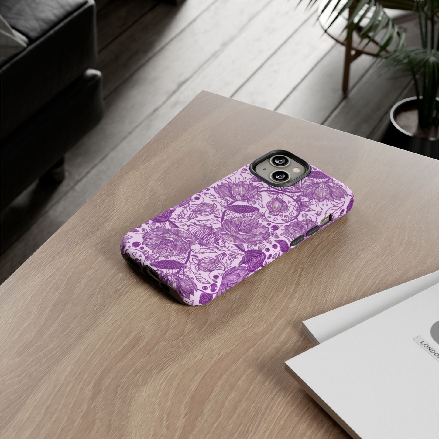 Graphical Garden: Purple Edition iPhone Tough Cases