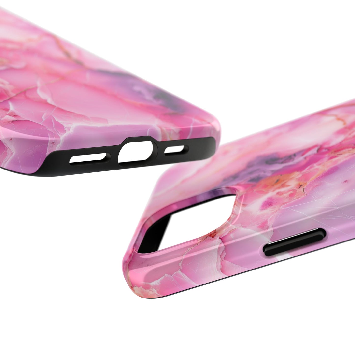 Pink Marble Tough Cases for iPhone, Stylish Protective Covers