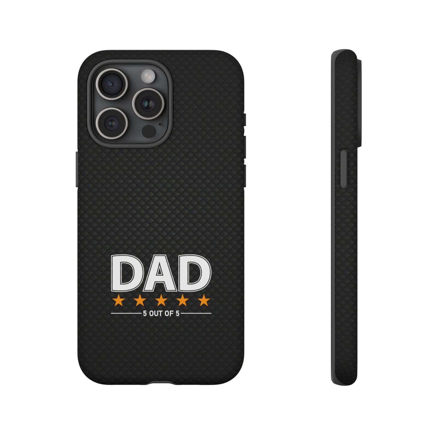 5-Star Dad iPhone Case - Tough Black Cover for Father's Day