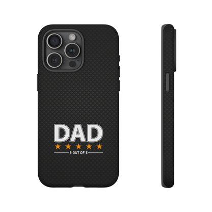 5-Star Dad iPhone Case - Tough Black Cover for Father's Day