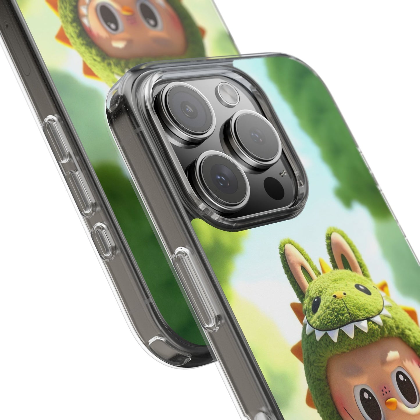 Copy of The Monsters Clear Case for iPhone Models – Playful Dinosaur Design