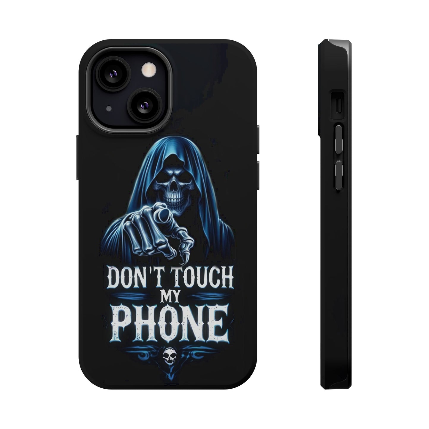 Gothic Magnetic iPhone Case: Don't Touch My Phone