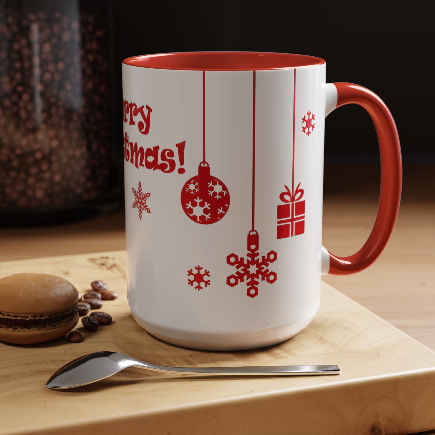 Merry Christmas Accent Coffee Mug (11, 15oz)