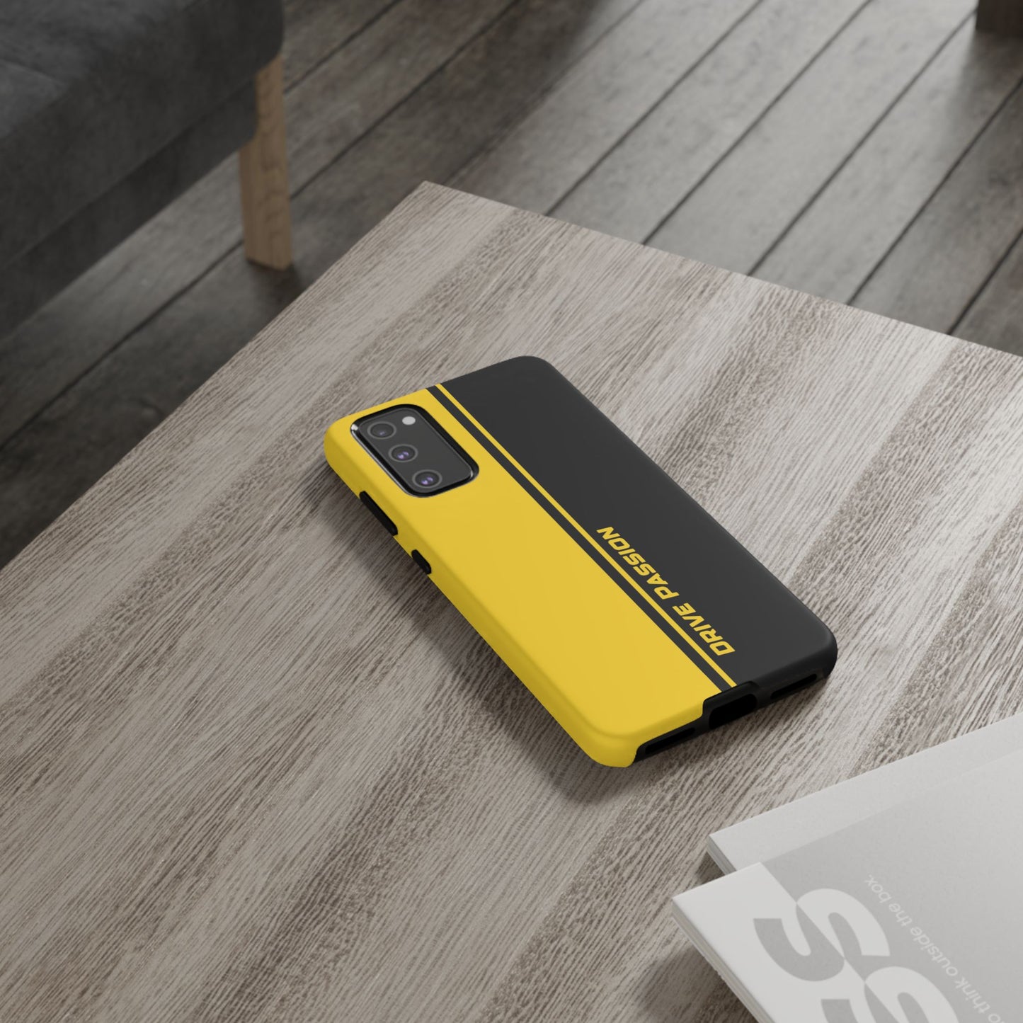 Drive Passion Tough Case – Bold Yellow & Black Design