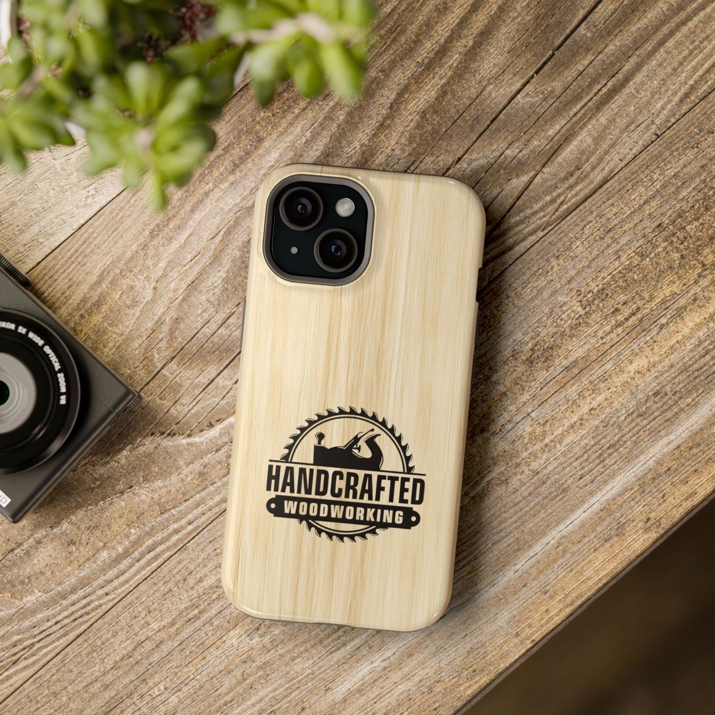 Handcrafted Woodworking Logo Magnetic Phone Cases