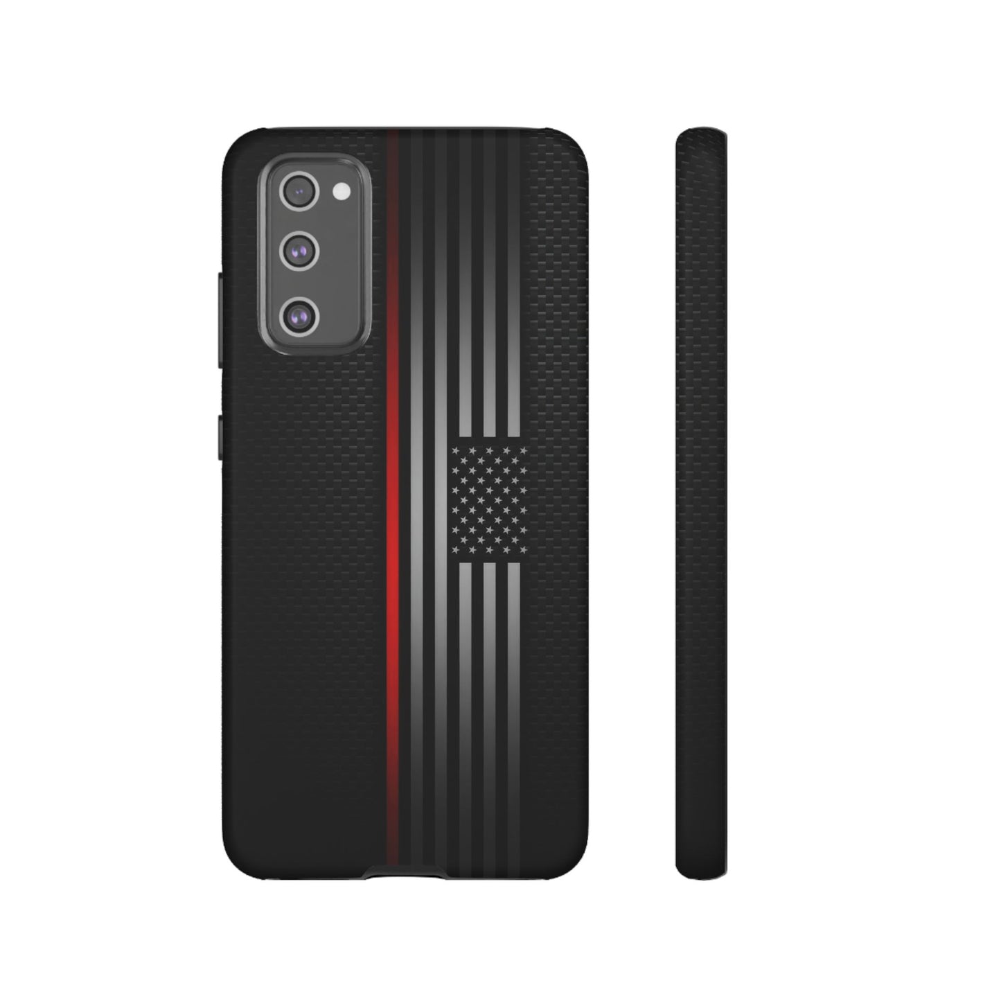 Elegant Patriotic Samsung Phone Case, Thin Red Line Design