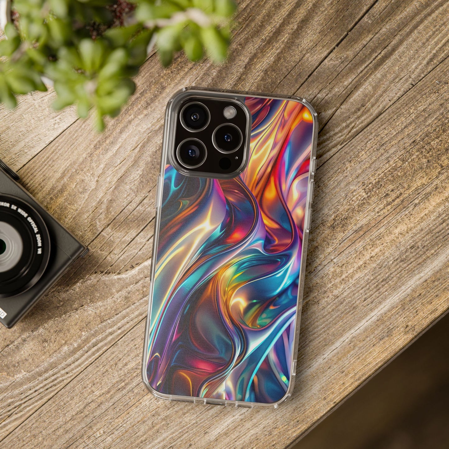 Colorful Clear Case for iPhone – Abstract Art Design