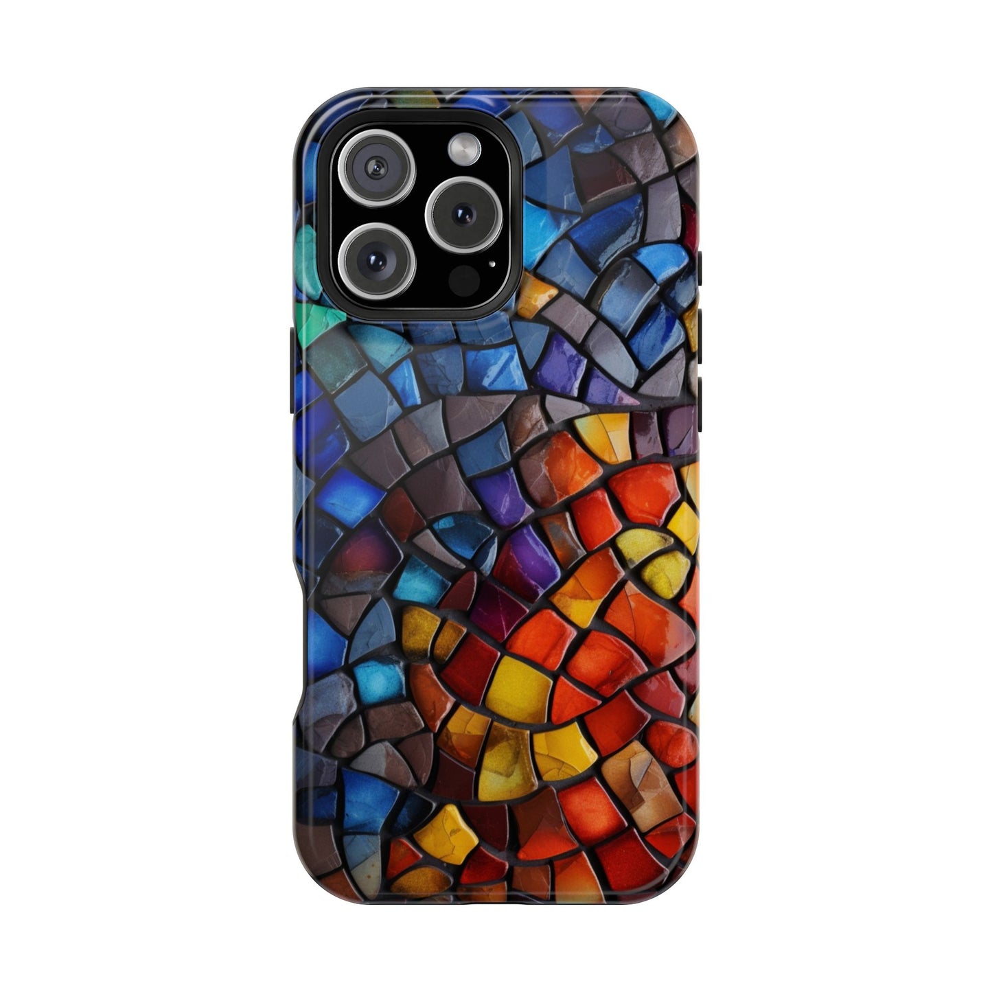 Stained Glass Impact-Resistant Phone Case, Colorful Phone Cover