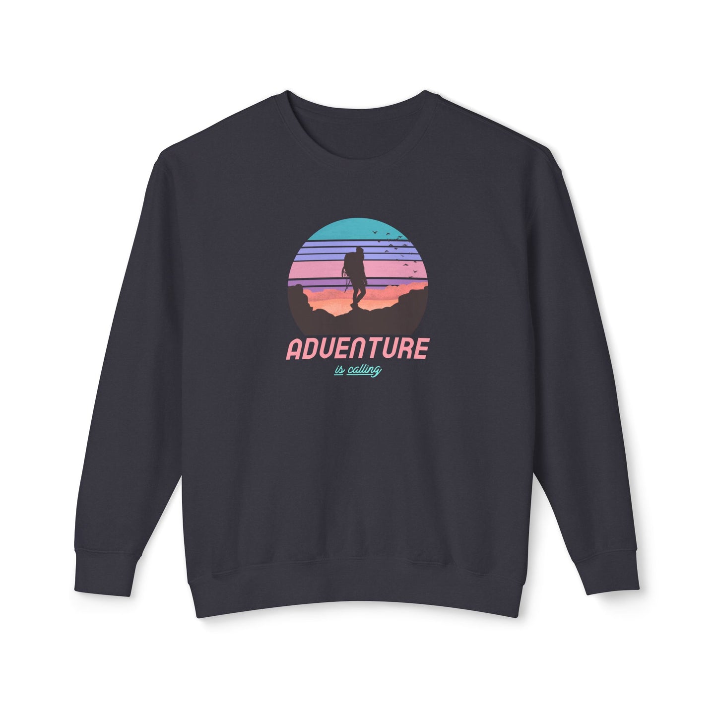 Adventure Is Calling Unisex Lightweight Crewneck Sweatshirt