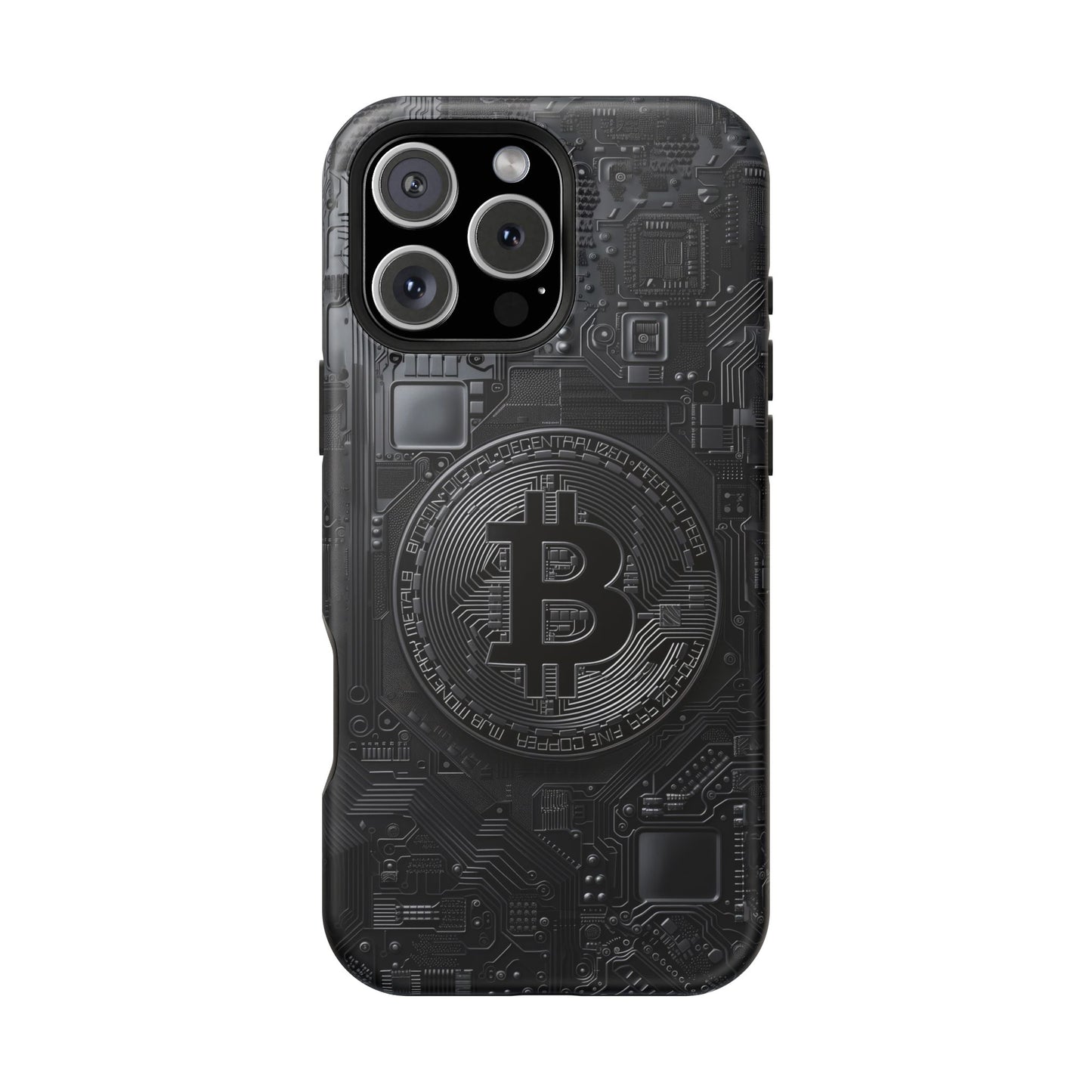 Black Bitcoin Magnetic iPhone Cases - Ideal for Tech Enthusiasts