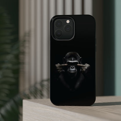 Edgy Gorilla Magnetic iPhone Case, Unique Cell Phone Cover