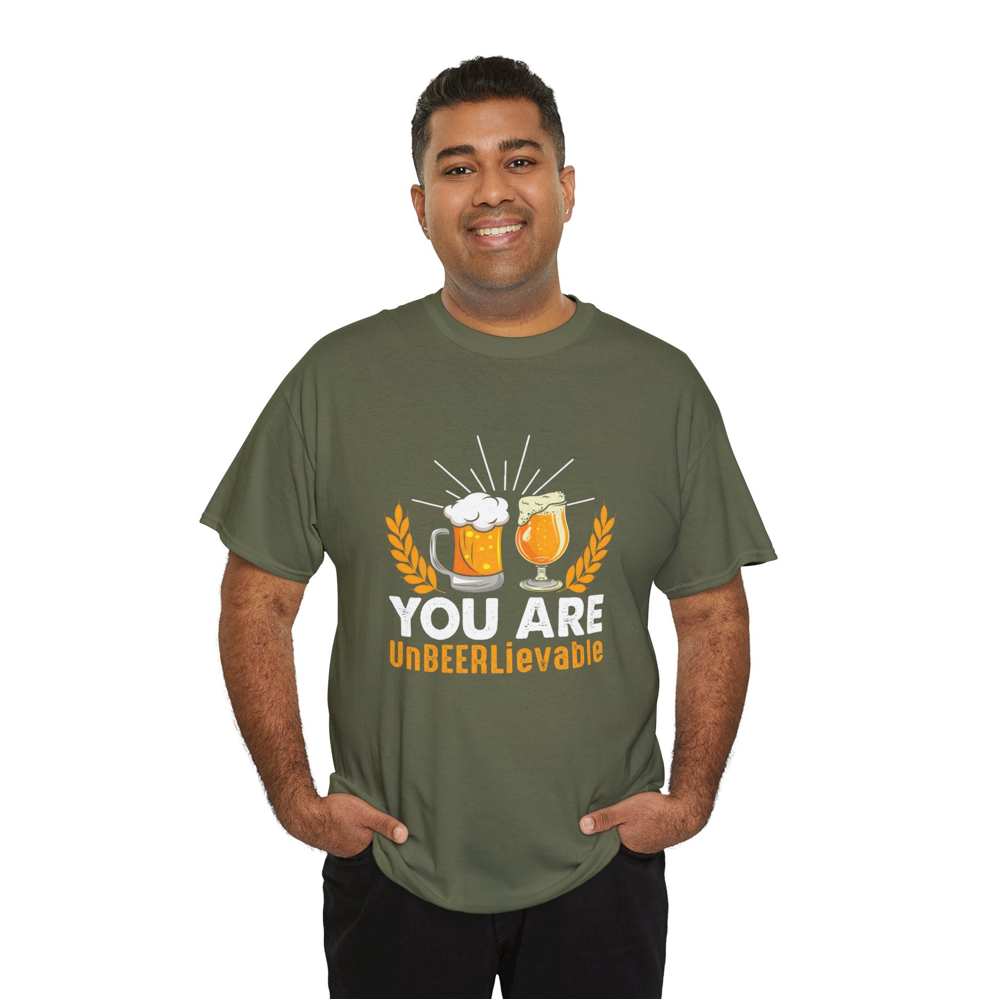 Funny Beer Slogan Tee, You Are UnBEERLievable