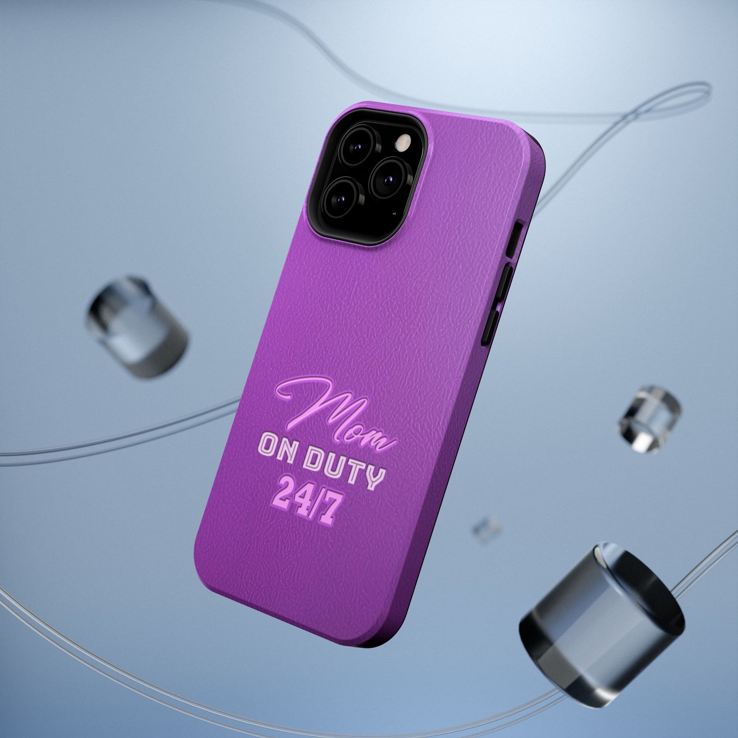 Mom On Duty Impact-Resistant Case, Purple Case for Mothers