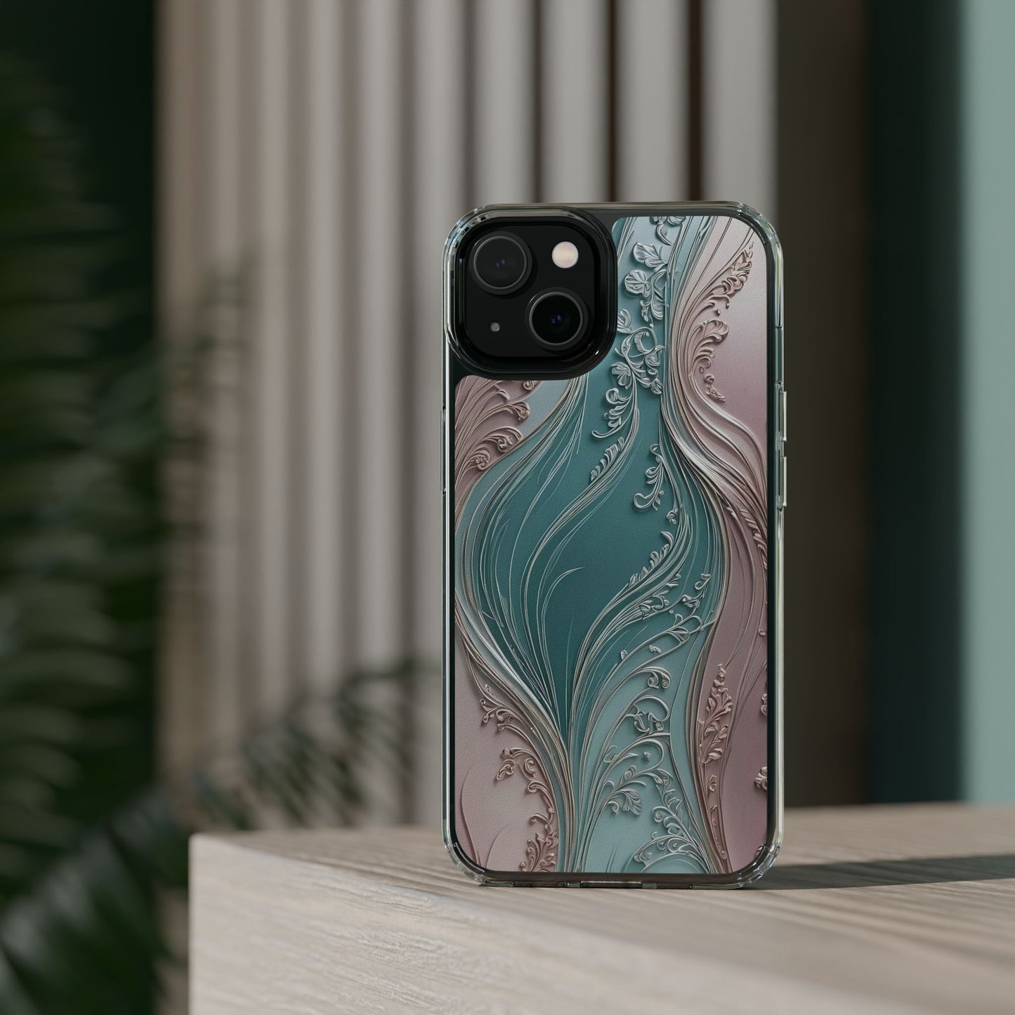Elegant Clear Phone Cases,  Abstract Design