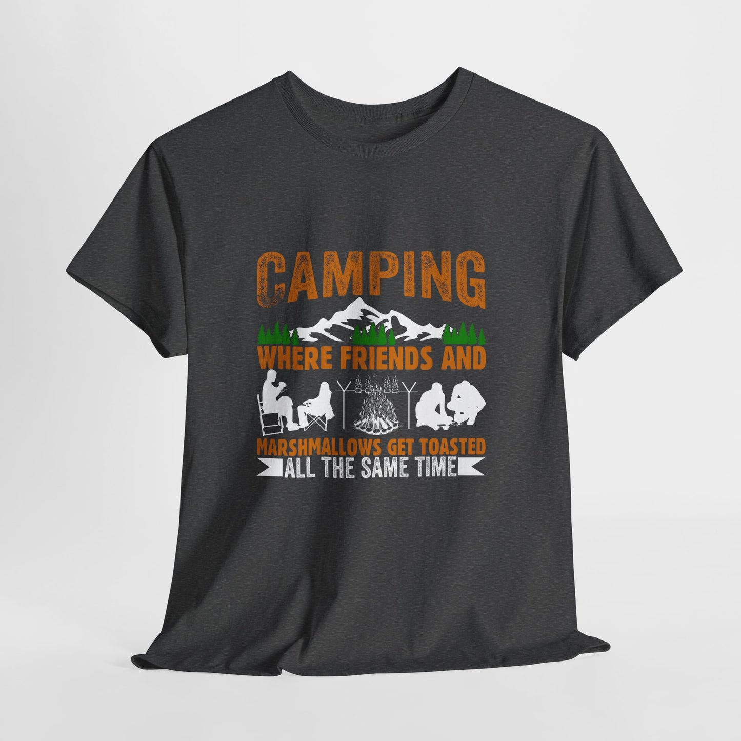 Camping Friends Unisex Heavy Cotton Tee - Perfect for Outdoor Adventures