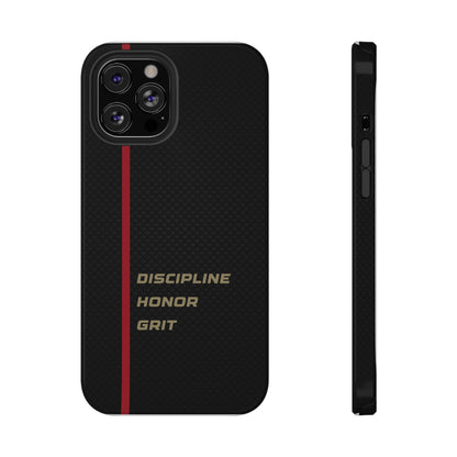 Discipline, Honor, Grit Impact-Resistant Phone Case