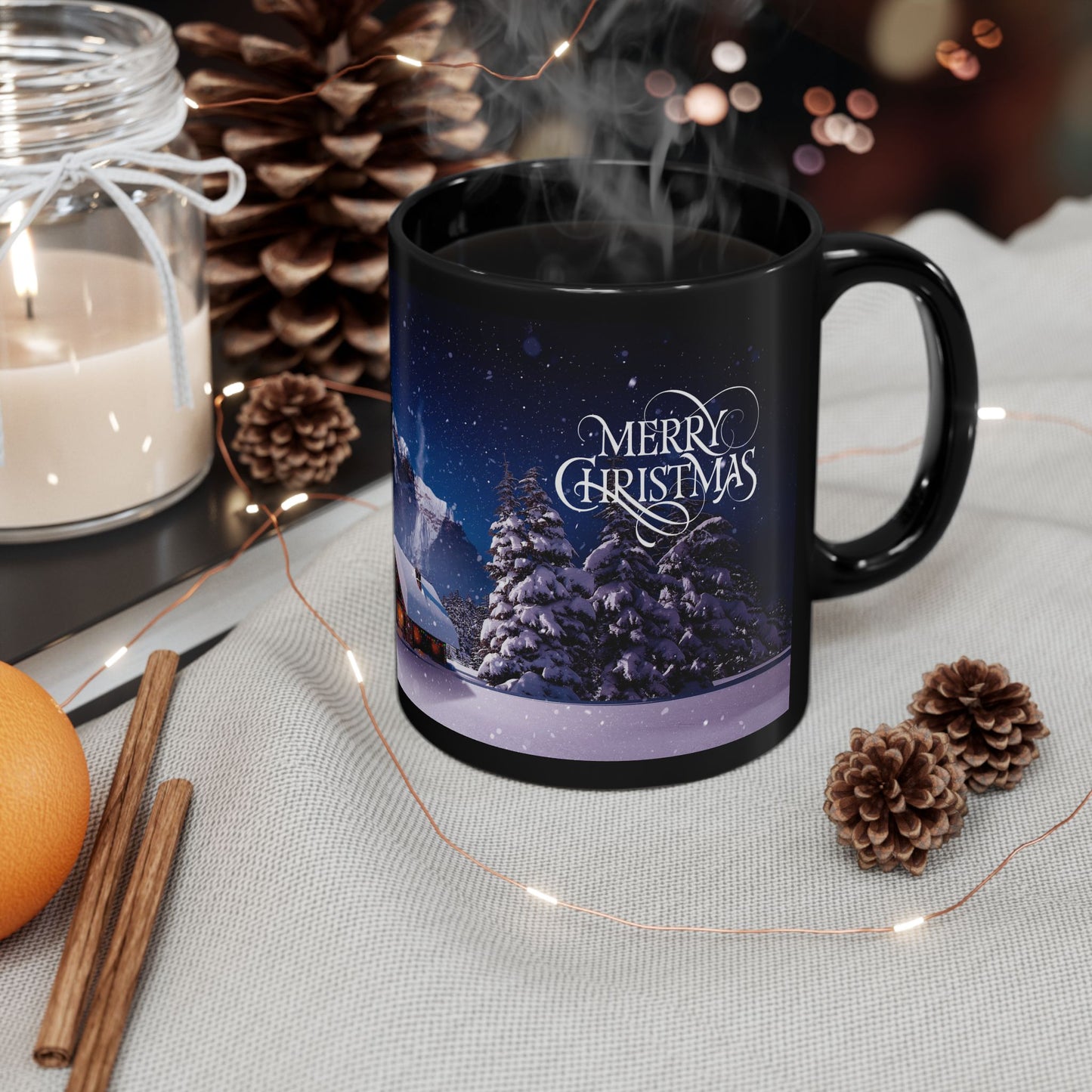 Christmas Eve Black Mug - 11oz, 15oz