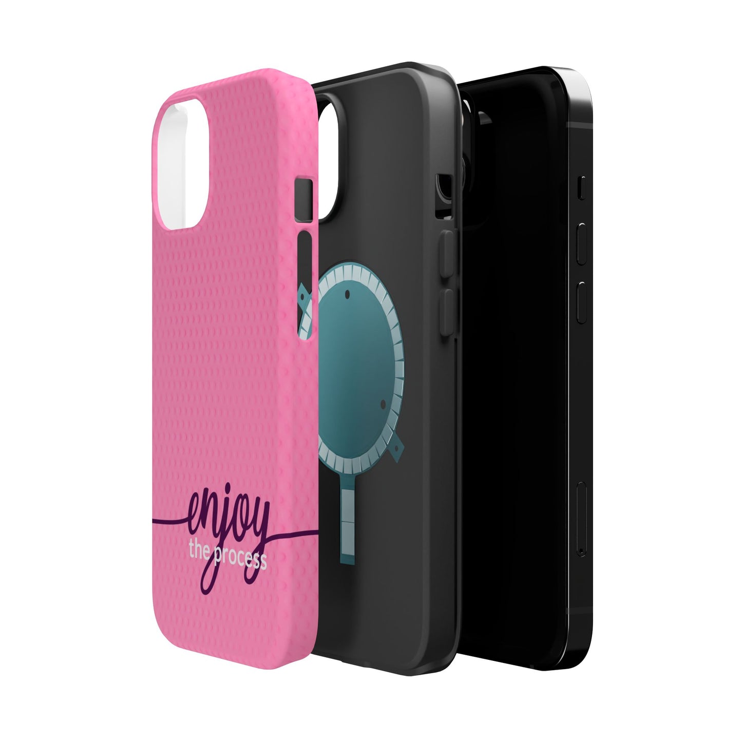 Enjoy the Process Magnetic Case - Motivational Pink Phone Cover for Women