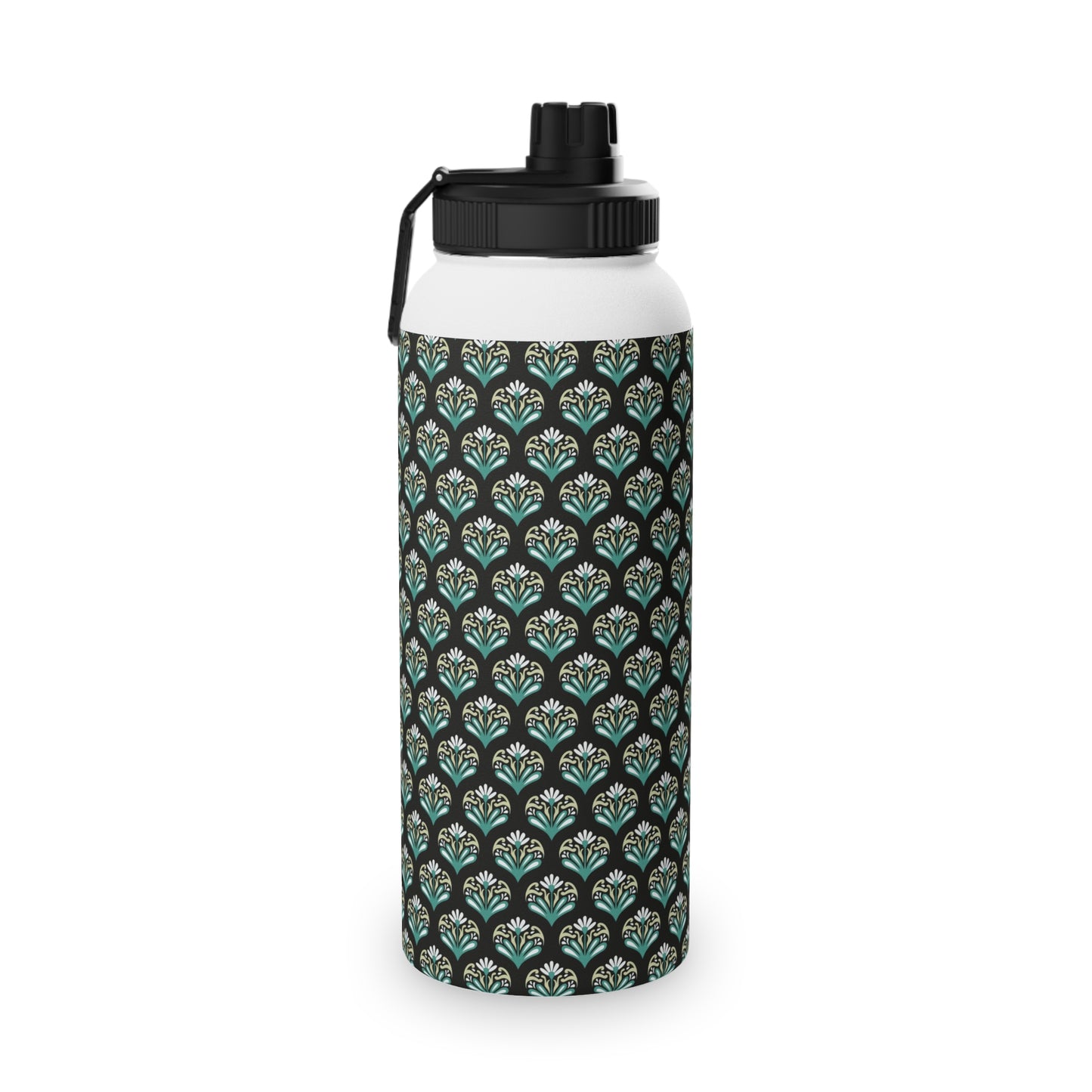 Classic Charm Stainless Steel Water Bottle, Sports Lid